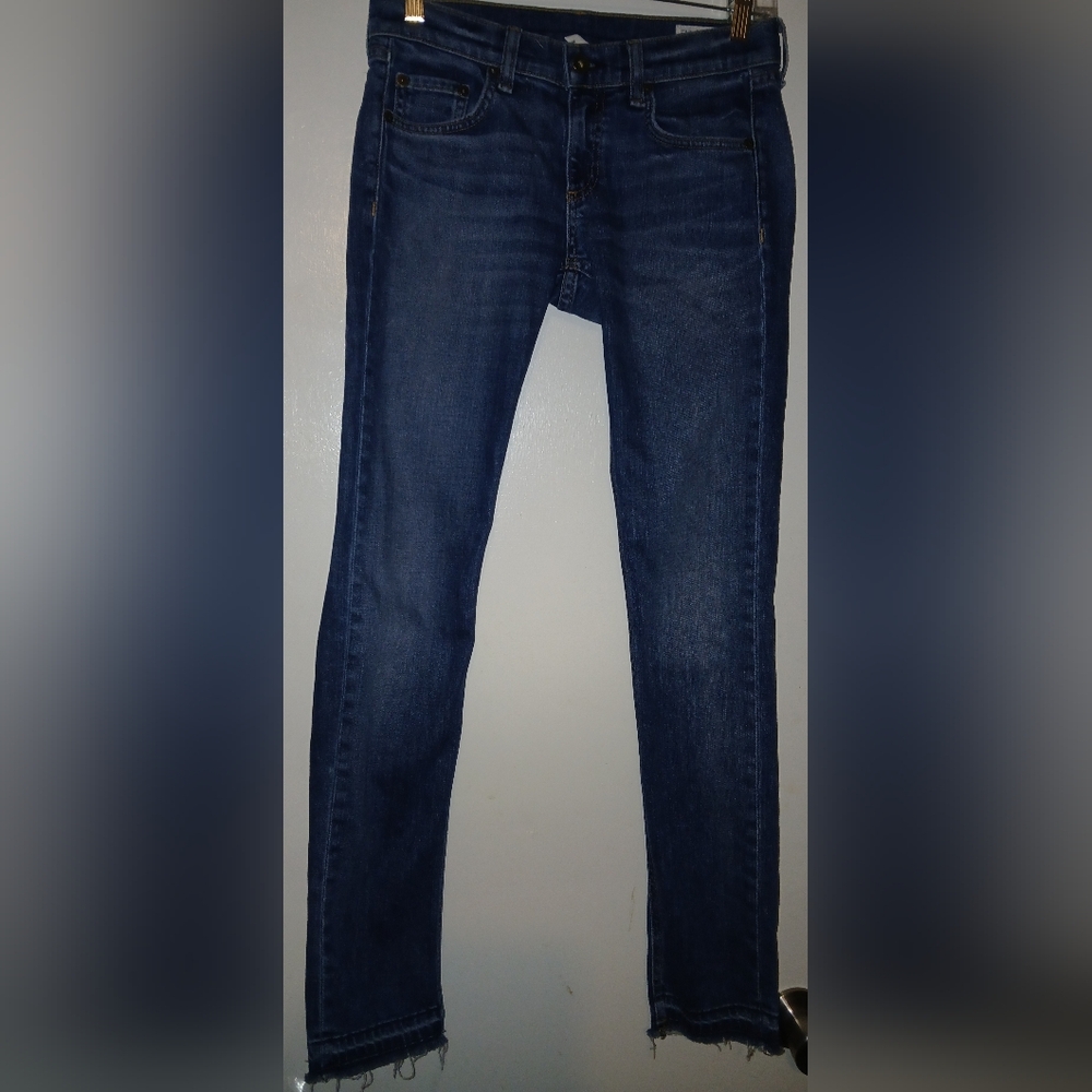 Ladies Rag & Bone Dark Wash Blue Jeans Size 24